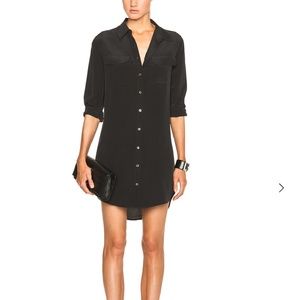 NWT Equipment Slim Signature Dress in True Black Size S
